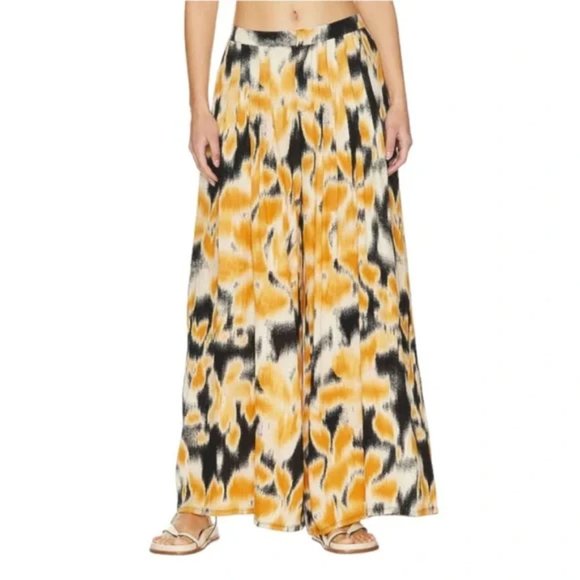 044 Free People x Revolve Bali Wild Child Pleated Pant in Night Combo Size XS - Picture 2 of 9